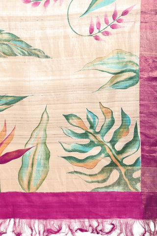 Kosakari “Vanya” – Pure Kosa Silk Hand Painted Kalamkari Saree