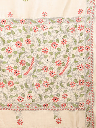 Kosakari “Prakriti” – Pure Kosa Silk Katha Art Saree