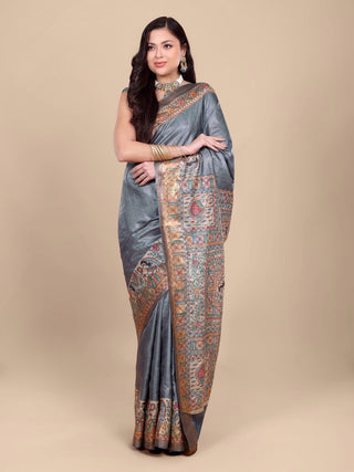 Kosakari “Neelambari” – Pure Kosa Silk Madhubani Art Saree