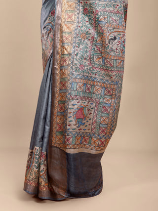 Kosakari “Neelambari” – Pure Kosa Silk Madhubani Art Saree