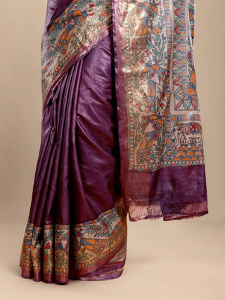 Kosakari “Rajvanshi” – Pure Kosa Silk Madhubani Art Saree