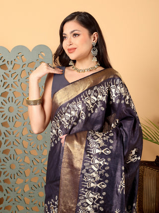 Kosakari “Nayantara” – Pure Kosa Silk Godna Art Saree