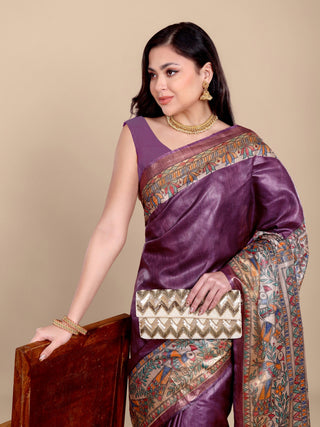Kosakari “Rajvanshi” – Pure Kosa Silk Madhubani Art Saree