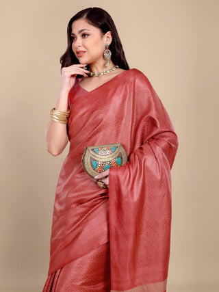 Kosakari “Padmaraga” – Pure Kosa Silk Handwoven Motif Saree