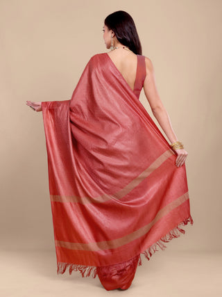Kosakari “Padmaraga” – Pure Kosa Silk Handwoven Motif Saree