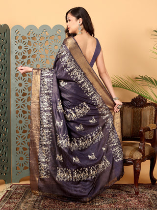 Kosakari “Nayantara” – Pure Kosa Silk Godna Art Saree