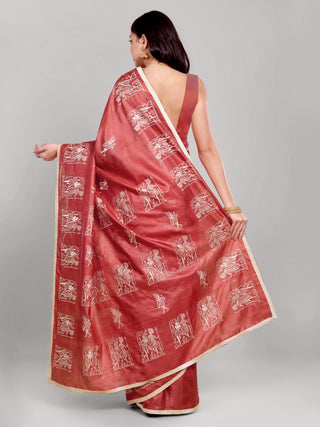 Kosakari “Tamrika” – Pure Kosa Silk Embroidery Saree