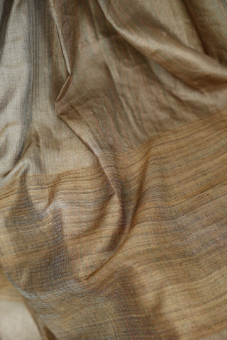 Kosakari Mridula | Beige Pure Kosa Tussar Silk Saree from Chhattisgarh