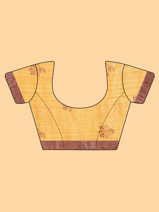 Kosakari “Hiranya” – Pure Kosa Silk Hand Block Printed Saree